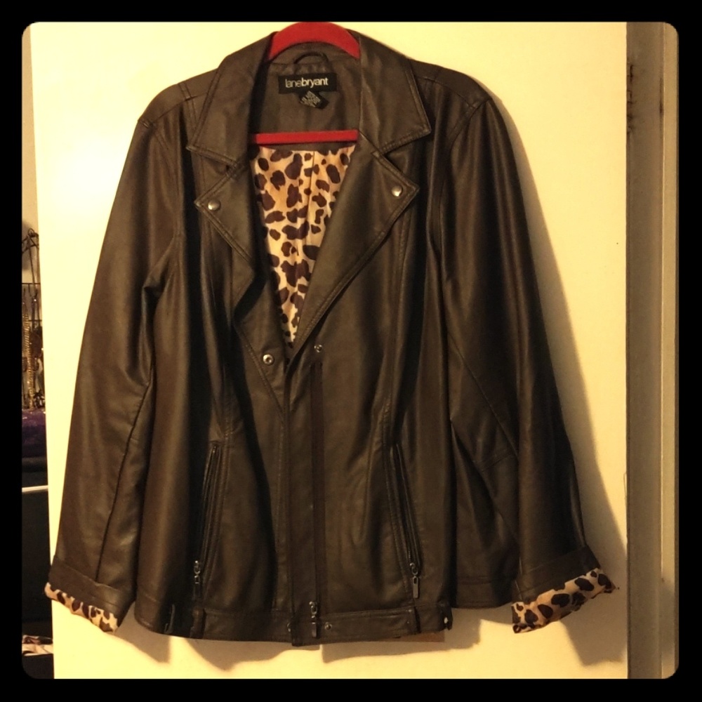 Brown leather jacket
